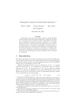 Geometric means of structured matrices - Poisson