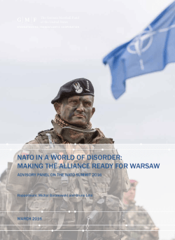 NATO in a World of Disorder - The German Marshall Fund of the