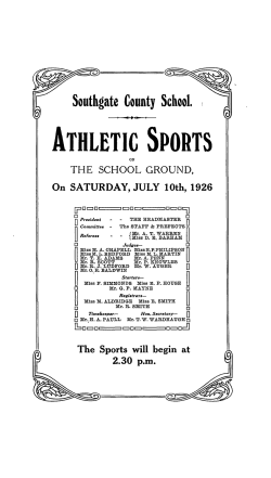 1926 - Southgate County School