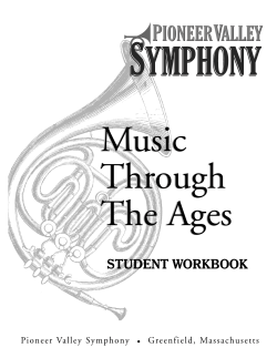 Music Through The Ages - Pioneer Valley Symphony
