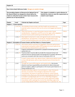 Page | 1 Chapter 23 New Criteria Quick Reference Guide Changes