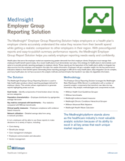 Employer Group Reporting Solution - Milliman