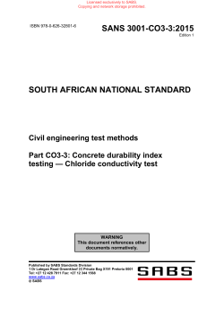 SANS 3001-CO3-3:2015 SOUTH AFRICAN NATIONAL STANDARD