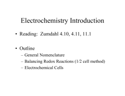Electrochemistry Introduction