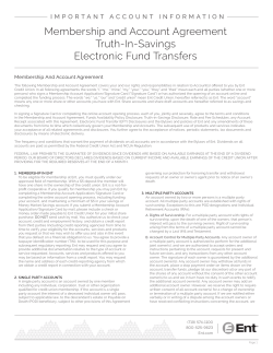 Membership and Account Agreement Truth-In