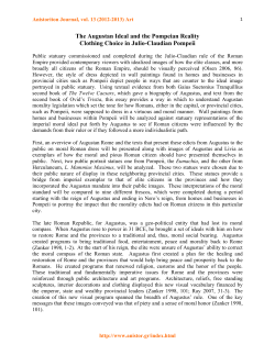 The Augustan Ideal and the Pompeian Reality Clothing