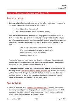 Starter Activities