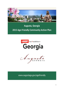 the Augusta, Georgia 2015 Age-Friendly