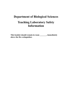 Teaching Lab Safety Booklet