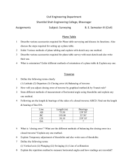 Assignments of Surveying: B. E. Sem
