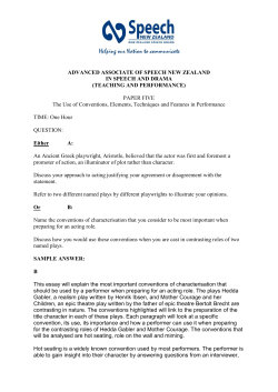 Speech and Drama Performance Advanced Associate 5B