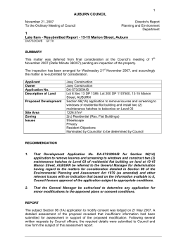 Late Item - CM 21-11-07 - Resubmitted Report