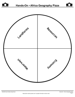 Hands-On &bull; Africa Geography Pizza