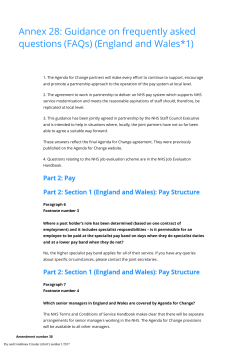 Annex 28: Guidance on frequently asked questions (FAQs) (England