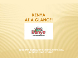 kenya at a glance! - Honorary Consulate Kenya Greece