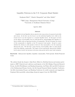 Liquidity Patterns in the US Corporate Bond Market