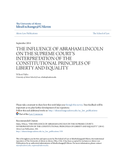 the influence of abraham lincoln on the supreme court`s