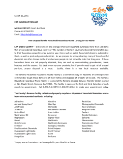 Press Release - I Love a Clean San Diego