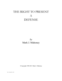 The Right to Present a Defense