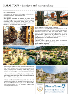 Halal Tour Sarajevo - Arabian Travel Market