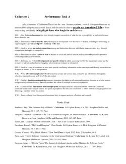 Collection 3 Performance Task A