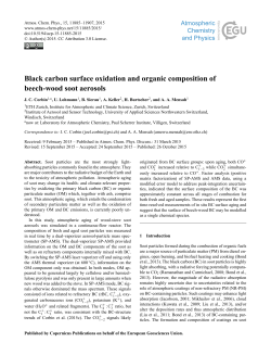 Black carbon surface oxidation and organic composition of beech