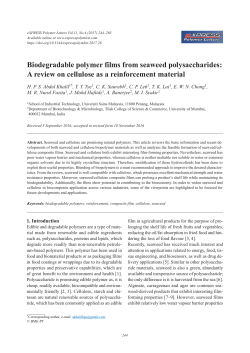 Biodegradable polymer films from seaweed polysaccharides: A