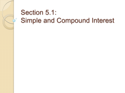 Simple and Compound Interest