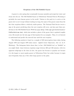 Eruptions of the Old Faithful Geyser