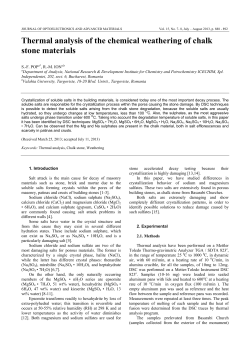 Thermal analysis of the chemical weathering of chalk