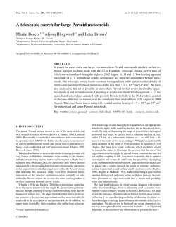 A telescopic search for large Perseid meteoroids