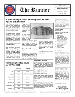 A brief history of Court Running and Law Firm Agents in Edmonton