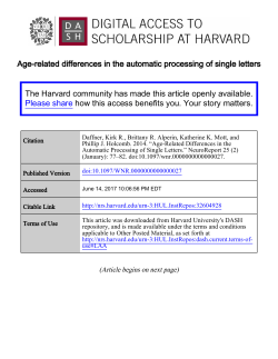 Age-related differences in the automatic processing of single letters