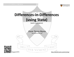 Differences-in-Differences (using Stata)
