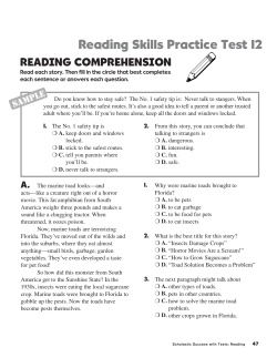 READING COMPREHENSION