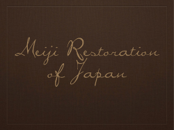 Meiji Restoration in Japan