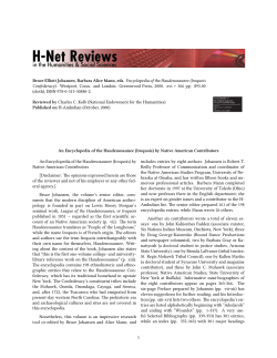 An Encyclopedia of the Haudenosaunee (Iroquois) by Native - H-Net