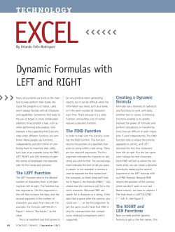 Dynamic Formulas with LEFT and RIGHT