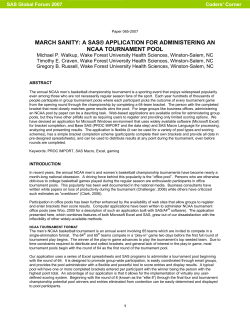 065-2007: March Sanity &ndash; A SAS&reg; Application for Administering an