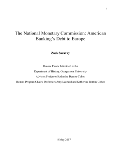The National Monetary Commission: American Banking`s Debt to
