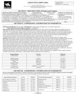 SAFETY DATA SHEET (SDS)