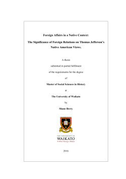 Foreign Affairs in a Native Context: The