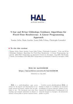 V-bar and R-bar Glideslope Guidance Algorithms for Fixed