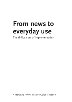 From news to everyday use - World Health Organization