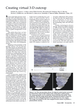 Creating virtual 3-D outcrop - The University of Texas at Dallas