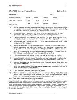 PracticeExam2Spring2.. - Department of Statistics, Purdue University