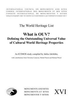 What is OUV? Defining the Outstanding Universal Value of