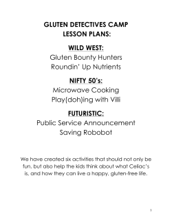 Gluten Detectives Activities
