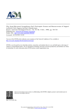 Why Social Movement Sympathizers Don`t