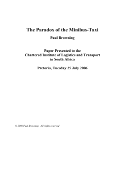 The Paradox of the Minibus-Taxi